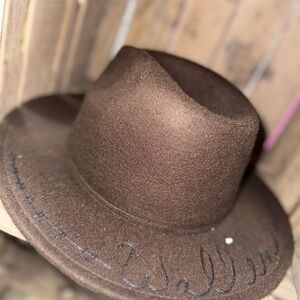 Brown Wool Fedora Hat